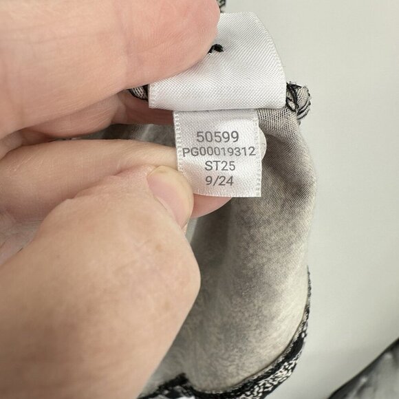 GARNET HILL tank dress button front knit sleeveless floral pockets black M - Picture 10 of 10